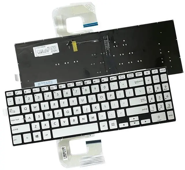 Alt view image 3 of 5 - GinTai Laptops Keyboard Backlit US for Asus Q505 Q505UAR Q525UAR Q525UA UX561 UX561UAR UX561UA UX561UN Q505UA SN6570BL AEBKKU00070(Silver)
