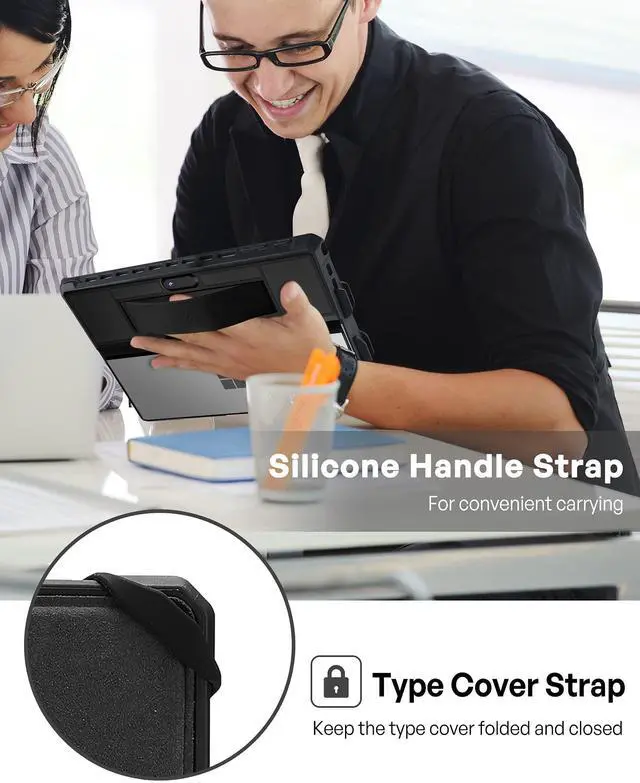Alt view image 5 of 5 - ProCase Rugged Case for 12.3" Microsoft Surface Pro 7 Plus, Pro 7, Pro 6, Pro 5, Pro 2017, Pro 4, Pro LTE Bundle with Screen Protector for Surface Pro 7 Plus/Surface Pro 7 / Pro 6 / Pro 5 / Pro 4