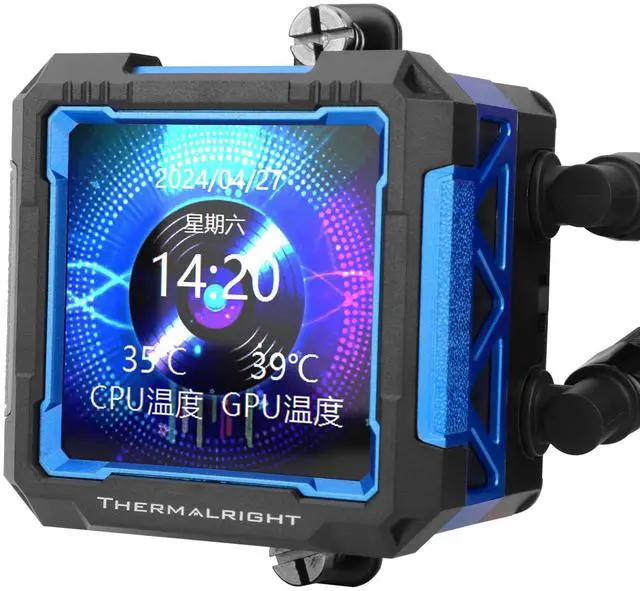 Alt view image 2 of 5 - Thermalright FW PRO 360 Black CPU Water Cooler with PWM Fan, 2000RPM Speeds,IPS LCD Screen with 320 * 320 Resolution,Liquid CPU Cooler,for AM5/Intel LGA1851/1700,2.73inch Display Screen