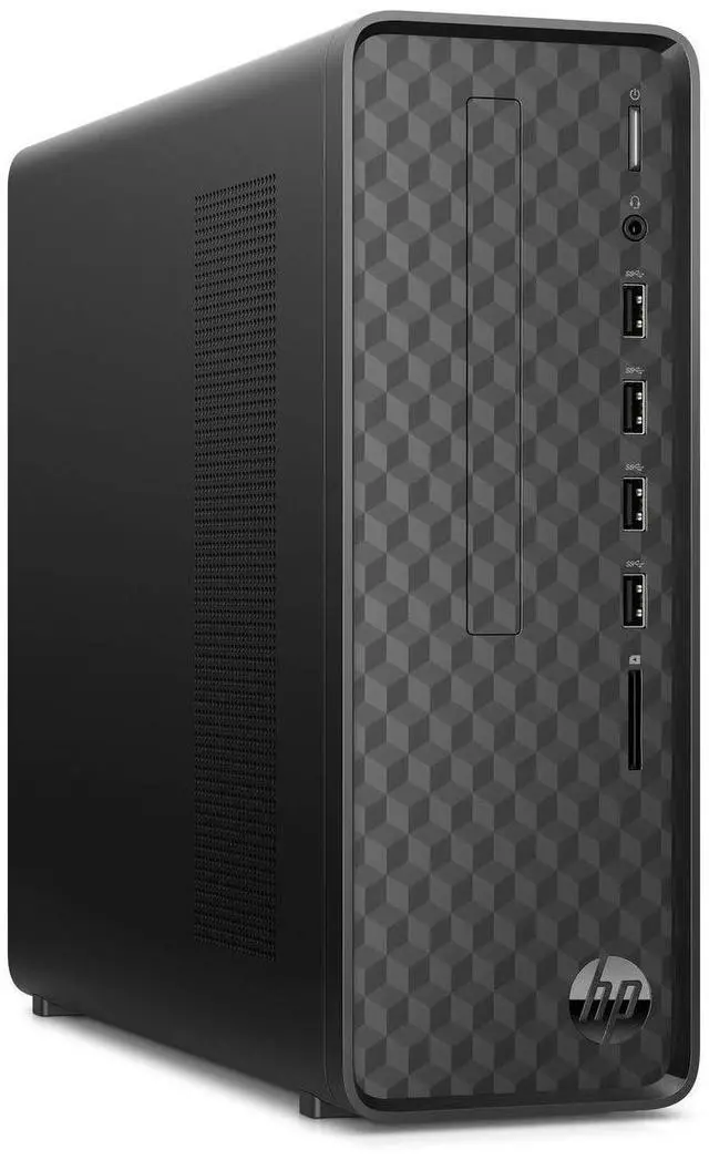 Alt view image 3 of 3 - HP S01-pf1013w Slim Desktop Celeron G5900 3.4GHz Intel UHD Graphics 610 4GB RAM 1TB HDD Win 10 Home Black