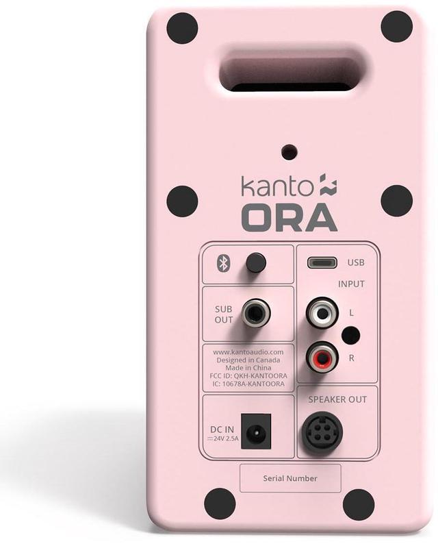 Alt view image 4 of 5 - Kanto ORAMP 100W Powered Reference Desktop Computer Speakers with Bluetooth 5.0 and USB-C Input | Bi-Amplified | 100 Hz Automatic Crossover | Reference Quality Sound | Pair | Pink