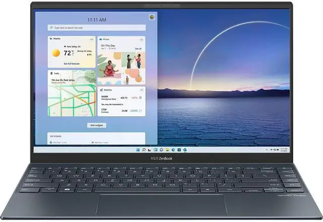 Main image of ASUS ZenBook 14 Ultra-Slim Laptop 14" Full HD NanoEdge Display, Intel Core i5-1135G7, 8GB RAM, 512GB PCIe SSD, NumberPad, Thunderbolt 4, Windows 10 Home, AI noise-cancellation, Pine Grey, UX425EA-EH51