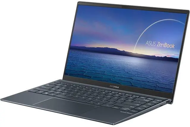 Alt view image 2 of 5 - ASUS ZenBook 14 Ultra-Slim Laptop 14" Full HD NanoEdge Display, Intel Core i5-1135G7, 8GB RAM, 512GB PCIe SSD, NumberPad, Thunderbolt 4, Windows 10 Home, AI noise-cancellation, Pine Grey, UX425EA-EH51