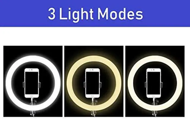 Alt view image 2 of 5 - Webcam Light, Ring Light for Logitech Webcam C920,C922x,C930e,Brio 4K,C925e,C922,C930,C615 1/4'' Screw Hole- 10'' Light (Without Tripod and Stand)