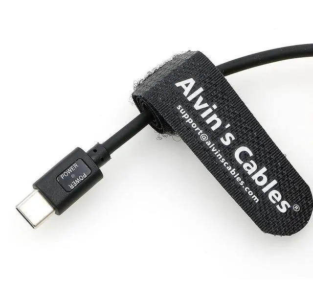 Alt view image 3 of 4 - Alvin's Cables PD USB-C Type-C to Lock DC 12V Coiled Power Cable for Blackmagic Video Assist| Atomos Shogun| SmallHD| Feelworld Monitor