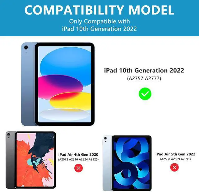 Alt view image 2 of 5 - aMZCaSE for iPad 10th Generation case with Keyboard 10.9 inch, 7 Color Backlight, Keyboard Case for iPad 10th Generation with Wireless Detachable Keyboard & Pencil Holder, Model: A2696 A2757 A2777