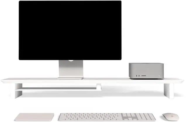 Main image of amesoba desk monitor stand (All White, Large)