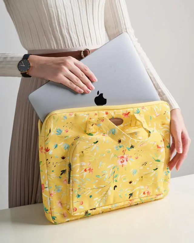 Alt view image 2 of 5 - Maison d'Hermine Laptop Bag with Pocket upto 15.6 inch Stain and water repellent Cotton canvas - Colmar