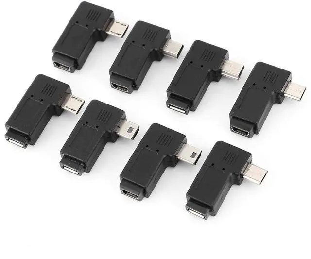 Alt view image 3 of 4 - Mini USB to Micro USB Adapter, 40 Pcs Multiple USB2.0 Adapters Angled Mini Micro TypeB Male Female Converters Connectors Micro USB Adapter