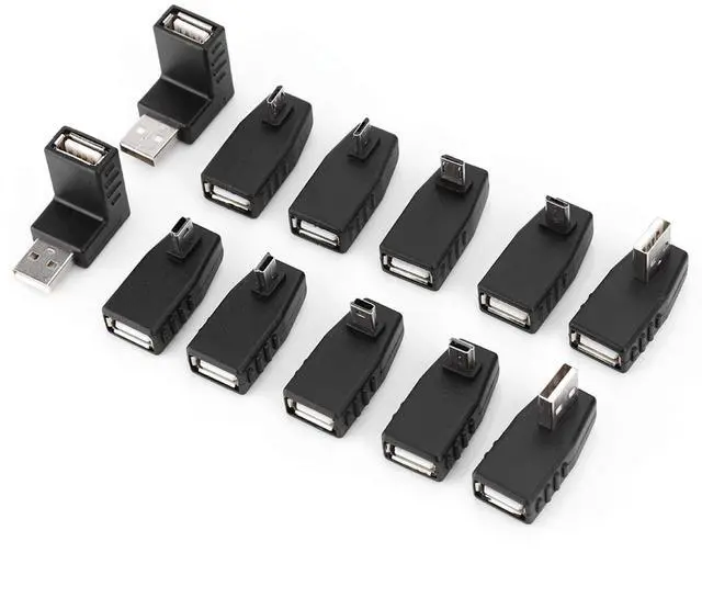 Alt view image 4 of 4 - Mini USB to Micro USB Adapter, 40 Pcs Multiple USB2.0 Adapters Angled Mini Micro TypeB Male Female Converters Connectors Micro USB Adapter