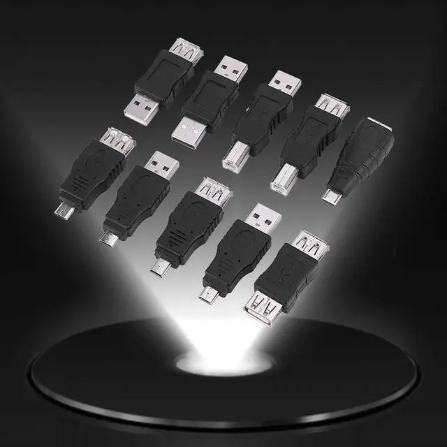 Alt view image 2 of 4 - Mini USB to Micro USB Adapter, 40 Pcs Multiple USB2.0 Adapters Angled Mini Micro TypeB Male Female Converters Connectors Micro USB Adapter