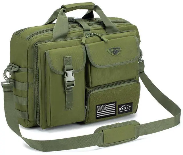 Main image of BAGZY Tactical Laptop Bag for Men Multifunctional Tactical Briefcase, Men's Military Messenger Bag 14/15.6/17.3 Inch