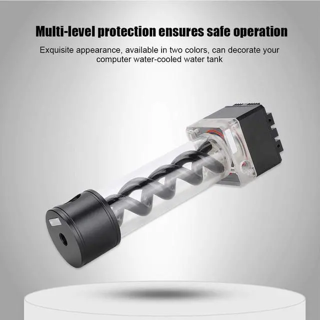 Alt view image 3 of 5 - Bewinner1 PC Pump Reservoir Combo, Water Cooling Pump Tank with 4 Meters Head Computer Accessories Support PWM Speed Control for Water Cooling Systems 800L / H Flowing Rate(Black)