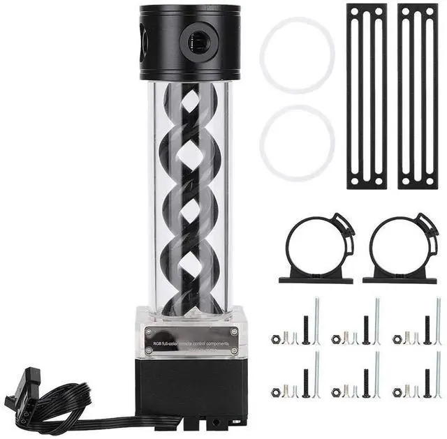 Main image of Bewinner1 PC Pump Reservoir Combo, Water Cooling Pump Tank with 4 Meters Head Computer Accessories Support PWM Speed Control for Water Cooling Systems 800L / H Flowing Rate(Black)