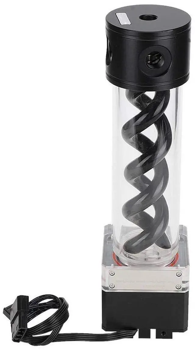 Alt view image 5 of 5 - Bewinner1 PC Pump Reservoir Combo, Water Cooling Pump Tank with 4 Meters Head Computer Accessories Support PWM Speed Control for Water Cooling Systems 800L / H Flowing Rate(Black)