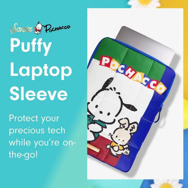 Alt view image 5 of 5 - Sonix x Sanrio | Puffy Laptop Sleeve | 15-16 Inch, Quilted Pillow Puffer Laptop Carrying Case, Computer Sleeve | Classic Pochacco