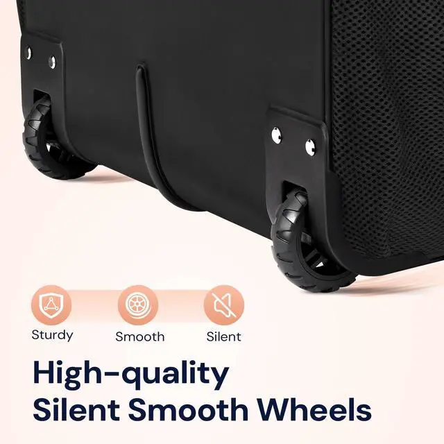 Alt view image 4 of 5 - Ytonet Rolling Briefcase for Women, Extra Large Rolling Laptop Bag Fits 18 Inch Laptop, Rolling Computer Bag with wheels for Work Travel College Business Overnight Wife Mom Teacher, Black Brown