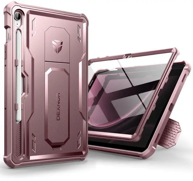 Main image of Dexnor Case for Samsung Galaxy Tab S9 FE 10.9 Inch 2023, [Built in Screen Protector & Kickstand] with Pen Holder Heavy Duty Shockproof Full Body Protective Cover for Galaxy Tab S9 FE Case-Pink
