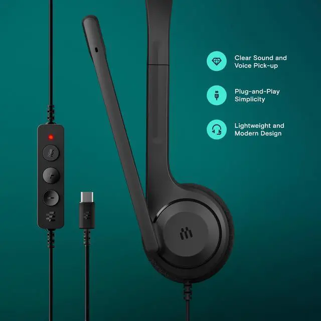 Alt view image 3 of 5 - EPOS C1 High-Fidelity USB-C Wired Headset - Crystal-Clear Audio Quality, Exceptional Noise Reduction Mic, Ergonomic Design for Extended Wear, Chromebook Certified for Seamless Integration