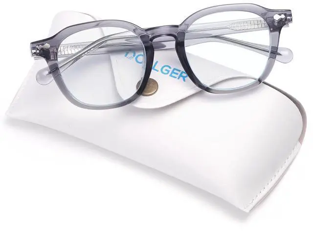 Main image of Dollger Blue light Glasses for Women Men Non-prescription clear Square Frame Computer Screen Blue light Blocking Eyeglasses Gray