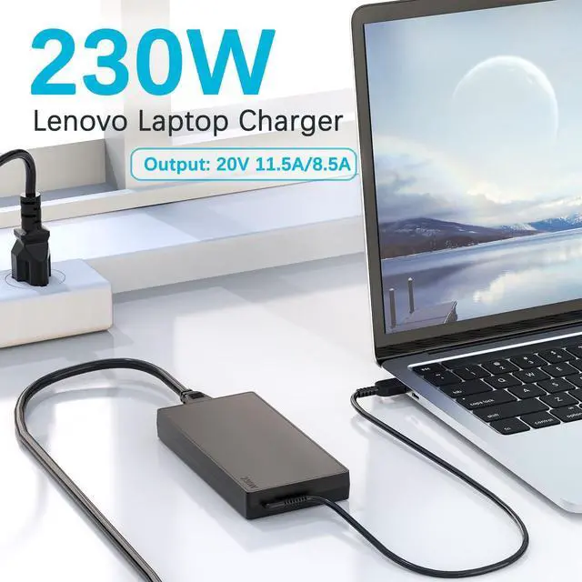 Alt view image 2 of 5 - 230W AC Adapter Laptop Charger Compatible with Lenovo Legion 5 7 5P C7 S7 Y540 Y545 Y740 Y730 Y900 Y910 Y7000, Legion Slim 5 7, Lenovo All-in-One Desktop, Ideapad Yoga Laptop Power Supply Cord