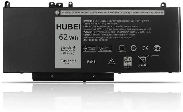 Main image of Hubei 6MT4T 7V69Y TXF9M 79VRK 07V69Y Laptop Battery Replacement for Dell Latitude E5470 E5570 Latitude 12 5000 E5270 Dell Precision 15 3510 Notebook PC (7.6V 62Wh)