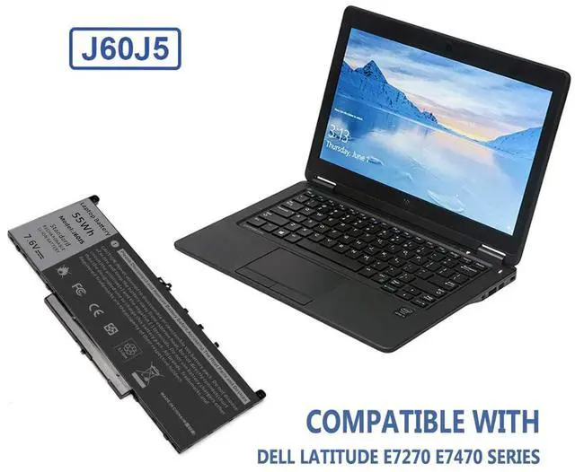 Alt view image 5 of 5 - Fancy Buying J60J5 E7470 E7270 Battery Compatible with Dell Latitude E7470 E7270 7470 7270 Laptop, Type 0MC34Y MC34Y R1V85 242WD GG4FM WYWJ2 1W2Y2 PDNM2 451-BBSX 451-BBSY 451-BBSU P26S001 P61G001