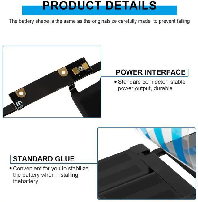 Alt view image 4 of 5 - Futurebatt A1707 A1820 Battery for MacBook Pro 15 inch A1707 (Late 2016 Mid 2017) Touch Bar EMC 3162 3072 Series MLH32 MLH42 MLW72 MLW82 MPTR2 MPTT2 MLH52 MLW92 MPTU2 MPTV2 MPTW2 MPTX2