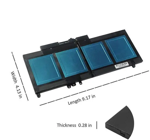 Alt view image 4 of 5 - Hubei 6MT4T 7V69Y TXF9M 79VRK 07V69Y Laptop Battery Replacement for Dell Latitude E5470 E5570 Latitude 12 5000 E5270 Dell Precision 15 3510 Notebook PC (7.6V 62Wh)