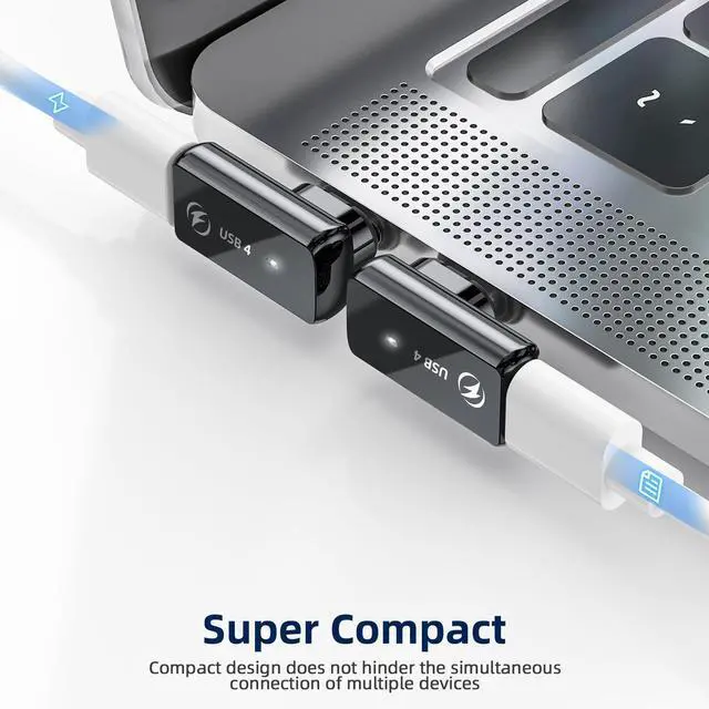 Alt view image 3 of 5 - 240W Straight + 240W 90 Degree USB C Magnetic Adapter - 4 Pack