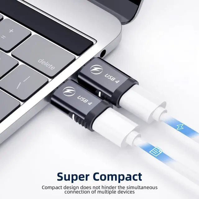 Alt view image 2 of 5 - 240W Straight + 240W 90 Degree USB C Magnetic Adapter - 4 Pack
