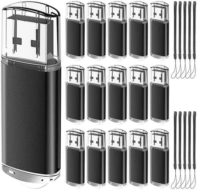 Main image of EASTBULL 2.0 USB Bulk Flash Drive 8GB Flash Drives 50 Pack USB 2.0 Drive Bulk Memory Thumb Drive for Storage and Backup 8GB 50 Pack Black