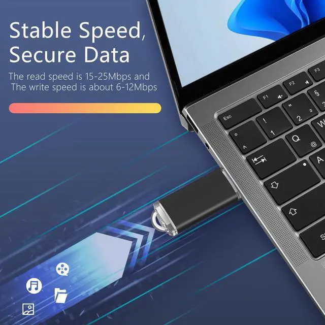 Alt view image 3 of 5 - EASTBULL 2.0 USB Bulk Flash Drive 8GB Flash Drives 50 Pack USB 2.0 Drive Bulk Memory Thumb Drive for Storage and Backup 8GB 50 Pack Black