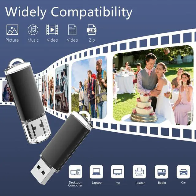 Alt view image 4 of 5 - EASTBULL 2.0 USB Bulk Flash Drive 8GB Flash Drives 50 Pack USB 2.0 Drive Bulk Memory Thumb Drive for Storage and Backup 8GB 50 Pack Black