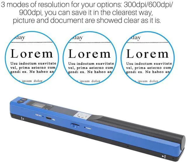 Alt view image 5 of 5 - Portable Scanner A4 Document Photo Scanner, Handheld Scanner for Business, Photos, Pictures, Receipts, Books, JPG PDF Format Selection, Up to 900 DPI