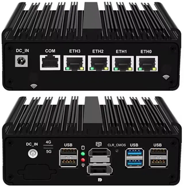 Main image of Firewall Micro Appliance N150(Upgraded N100, 4C/4T),4X i226-V 2.5G Fanless Mini PC,6*USB,1*HDMI,1*DP 1*RJ45 COM,Industrial s Mini PC PVE ESXi