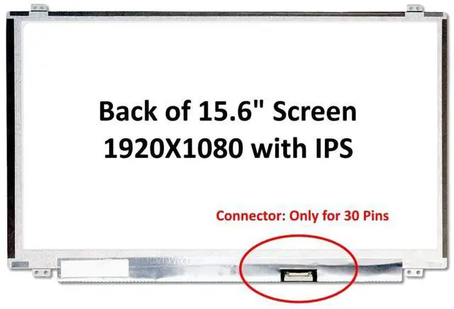 Alt view image 3 of 5 - FULLCOM New LCD Replacement Screen 15.6 Inch B156HAN02.1 3A (with Brackets) FHD 1920x1080 30 Pin Matte for Laptop/Display/Screen/LCD Application