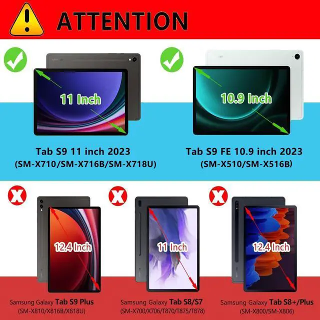 Alt view image 2 of 5 - Gexmil Genuine Leather Case for Samsung Galaxy Tab S9/S9 FE 11 Inch with Pencil Holder,Shockproof Protective Adjustable Kickstand Smart Premium Folio Flip Tablet Cover, Black