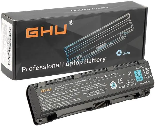 Main image of GHU New Battery 58 WH Replacement for PA5024U-1BRS PA5025U-1BRS PA5026U-1BRS PABAS259 PABAS260 Compatible with Satellite C875 C855 C855D L855 L875 M840 P875 P845 P855 P875 S855 PABAS261 PA5027U-1BRS