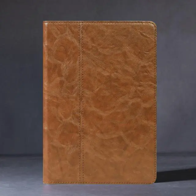 Alt view image 3 of 5 - Gexmil Genuine Leather Case for Samsung Galaxy Tab S9/S9 FE 11 Inch with Pencil Holder,Shockproof Protective Adjustable Kickstand Smart Premium Folio Flip Tablet Cover, Khaki