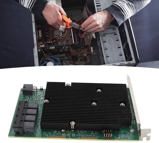 Alt view image 4 of 5 - LSI SAS 9300 16I HBA Card, 12Gbps HBA RAID Controller Card with 16 SATA SAS Ports, for for Linux for VMware for Freebsd