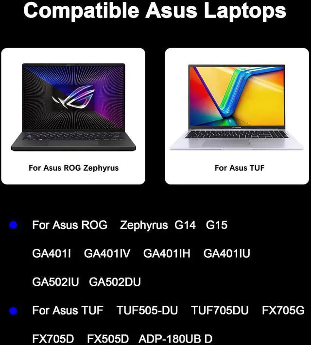 Alt view image 5 of 5 - 280W 6.0x3.7mm Charger for ASUS ROG Strix G15 G513R G513Q, G17 G713R G713Q, Scar 15 G532L G533Z, 17 G732L G733Z, Hero Scar III G731G G531G G703G Laptop Power 20V 14A