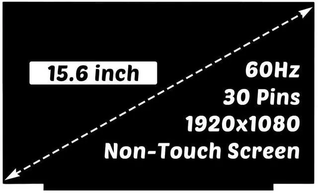 Main image of Replacement for Dell Inspiron 15 5593 5590 P61F P61F001 5591 P78F P78F001 LCD Screen for Inspiron 7560 7570 7572 7580 5580 5585 1920x1080 60HZ 30 Pins 15.6 inch LCD Not-Touch Screen Display Panel