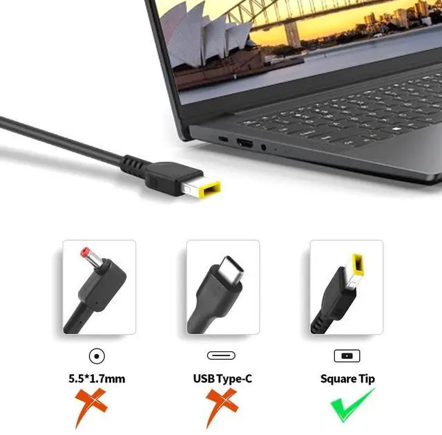 Alt view image 2 of 5 - 135W Power Adapter Cord for Lenovo ThinkPad Universal Thunderbolt 4 3 Dock/USB C Smart Dock/Thunderbolt 3 Essential Dock Gen 1 2/ThinkPad Hybrid USB-C with USB-A Dock/Ultra/Pro/USB-C Dock Gen 2 Dock