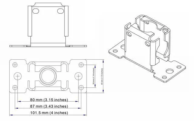 Alt view image 3 of 5 - Universal Wireless Bridge Bracket Mount, Pole and Wall-Mounted Mount for Outdoor Point to Point AP Access Point Client Bridge CPE, 2-Pack
