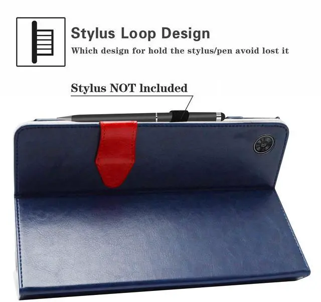 Alt view image 3 of 5 - JRTAL Compatible with TCL Tab 10 5G Keyboard Case,Premium Vegan PU Leather Detachable Keyboard Cover for 10.1" TCL Tab 10 5G TCL-9183W Metro by T-Mobile Tablet(Not fit TCL Tab Pro 5G TCL-9198S),Blue