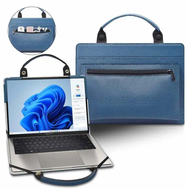Main image of Laptop Case Cover Sleeve for ASUS Vivobook 14 X1407QA X1407CA X1407QA-BS56/Vivobook 14 M1407KA M1407QA with Portable Bag with Bag Handle,Blue