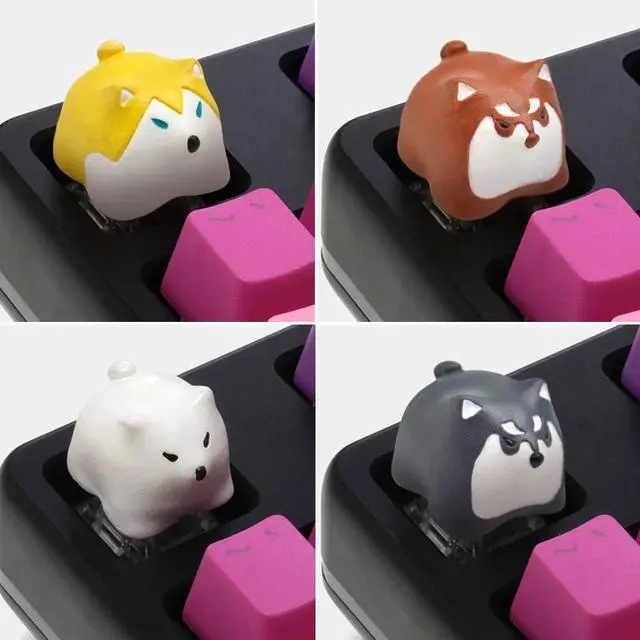 Alt view image 2 of 5 - Kelendle Personalized Cute Dog Resin Keycap OEM Profile Keycap Esc Keycap for Mechanical Keyboard MX Switch R4 (Brown)