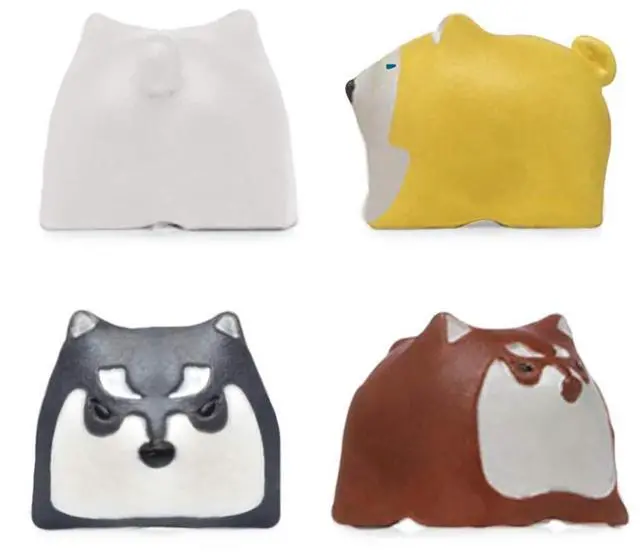 Alt view image 3 of 5 - Kelendle Personalized Cute Dog Resin Keycap OEM Profile Keycap Esc Keycap for Mechanical Keyboard MX Switch R4 (Brown)