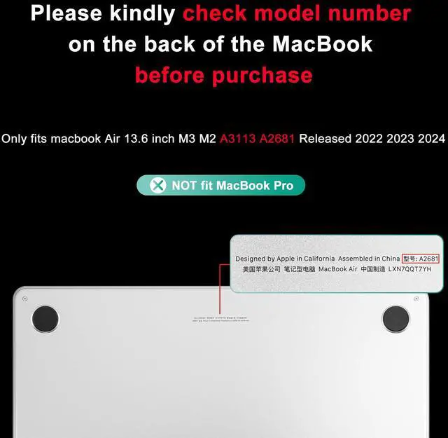 Alt view image 2 of 5 - May Chen Compatible with MacBook Air 13.6 inch Case A3113 M3 A2681 M2 Chip 2024 2023 2022 Release, Sturdy Protection Finish Hard Shell Case Cover with Fold Kickstand & Keyboard Cover, Dream Butterfly
